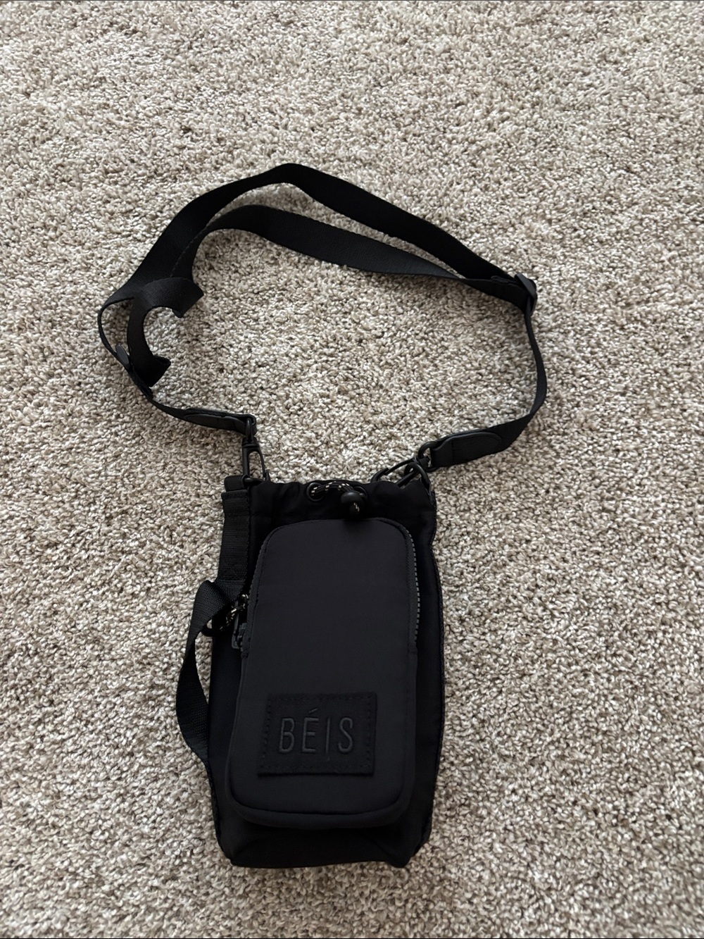 BEIS Black Water Bottle Sling Bag